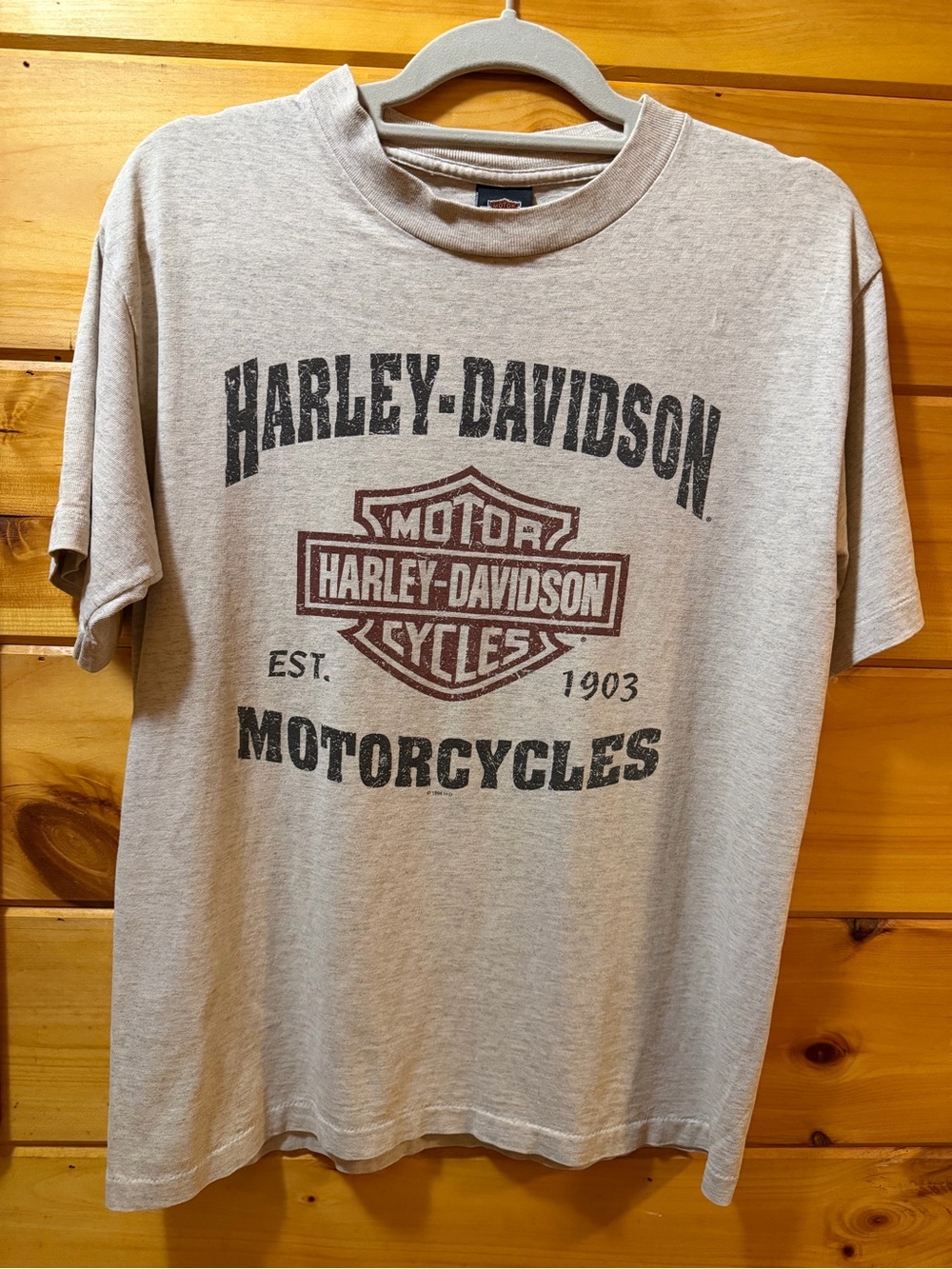 Harley-Davidson San Diego CA Dealer T-Shirt Mens Medium Gray 2-Sided Logo